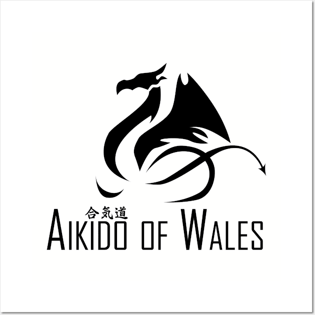 Aikido of Wales (Black) Wall Art by timescape